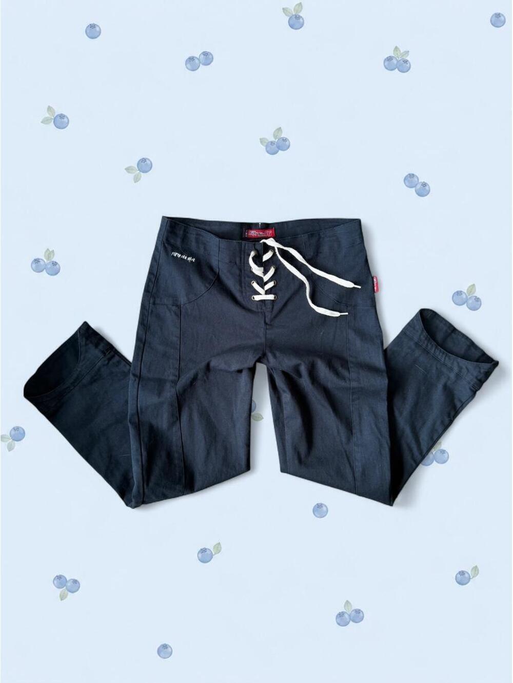 FiftySix navy capri pants with front tie